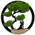 Obraz z Mchu Chrobotka Personalizowany - Para młoda pod drzewem bonsai z Grawerem 3.webp