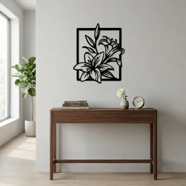 Obraz Ażurowy - Lilie w ramie  dekoracja ścienna 3.webp