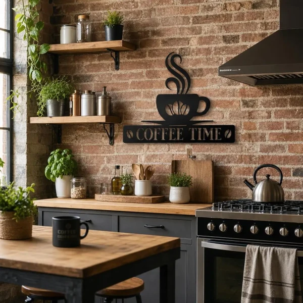 Obraz ażurowy Coffee Time - filiżanka kawy z czarnej płyty HDF 6.webp