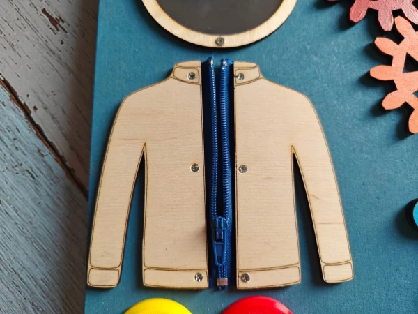 TABLICA MANIPULACYJNA SENSORYCZNA MONTESSORI NIEBIESKA