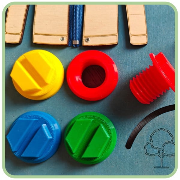 TABLICA MANIPULACYJNA SENSORYCZNA MONTESSORI NIEBIESKA