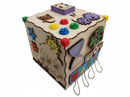 Kostka manipulacyjna sensoryczna Montessori Tablica Personalizowana DUŻA