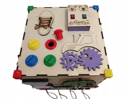 Kostka manipulacyjna sensoryczna Montessori Tablica Personalizowana DUŻA