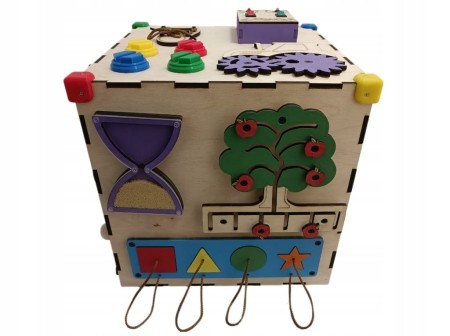 Kostka manipulacyjna sensoryczna Montessori Tablica Personalizowana DUŻA