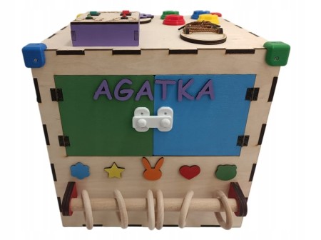 Kostka manipulacyjna sensoryczna Montessori Tablica Personalizowana DUŻA