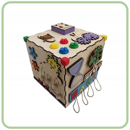 Kostka manipulacyjna sensoryczna Montessori Tablica Personalizowana DUŻA