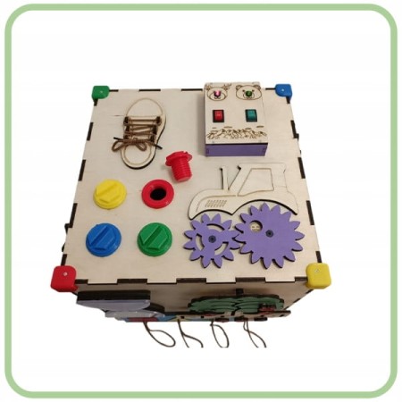 Kostka manipulacyjna sensoryczna Montessori Tablica Personalizowana DUŻA