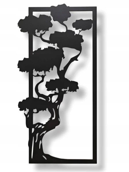 OBRAZ AŻUROWY BAZA POD CHROBOTKA ŻYWY Bonsai DEKORACJA NA ŚCIANĘ 60cm
