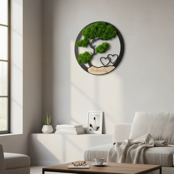 Obraz Mech Chrobotek Drzewo Bonsai z Grawerem – Prezent