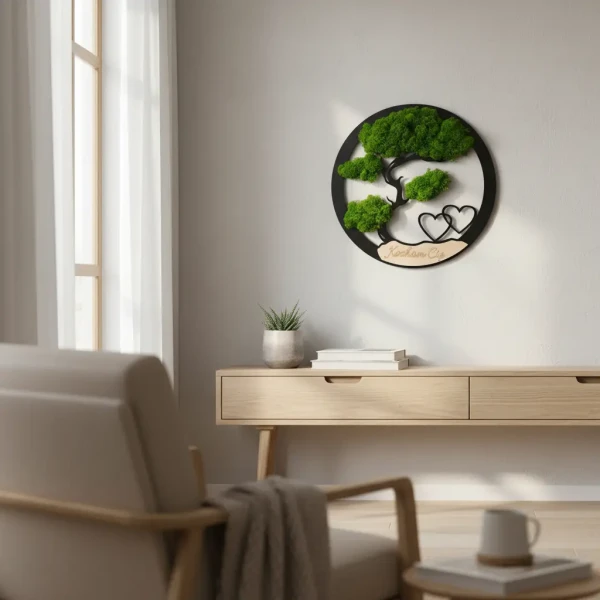 Obraz Mech Chrobotek Drzewo Bonsai z Grawerem – Prezent