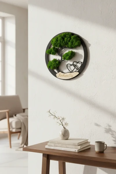 Obraz Mech Chrobotek Drzewo Bonsai z Grawerem – Prezent