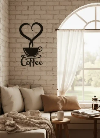 Obraz Ażurowy Kawa 58cm | Nowoczesna Dekoracja na Ścianę | FabART