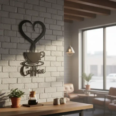 Obraz Ażurowy Kawa 58cm | Nowoczesna Dekoracja na Ścianę | FabART