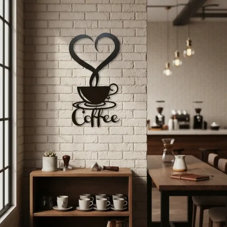 Obraz Ażurowy Kawa 58cm | Nowoczesna Dekoracja na Ścianę | FabART