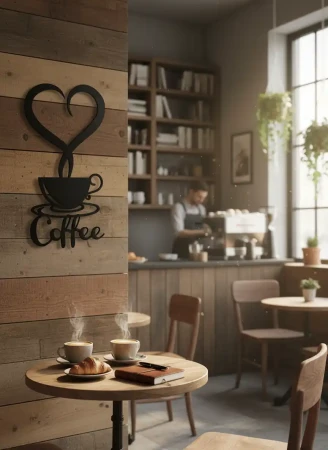 Obraz Ażurowy Kawa 58cm | Nowoczesna Dekoracja na Ścianę | FabART