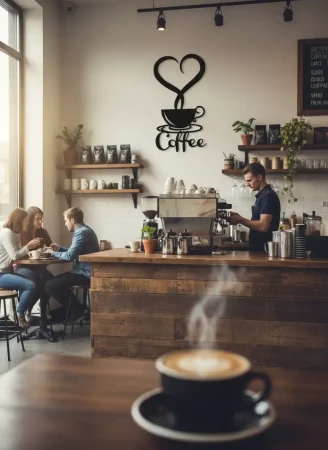 Obraz Ażurowy Kawa 58cm | Nowoczesna Dekoracja na Ścianę | FabART