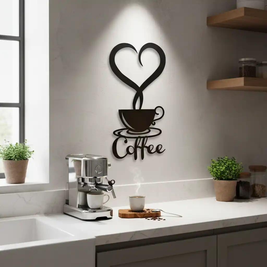 Obraz Ażurowy ozdoba, dekoracja na ścianę  Kawa 58cm